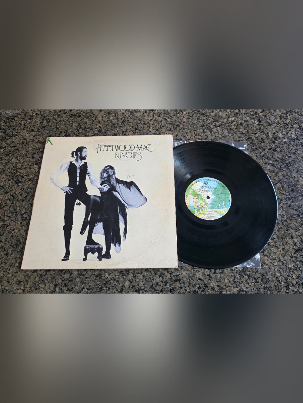 Fleetwood Mac RUMOURS Vinyl LP Record w/ Insert 1977 Warner Bros. BSK 3010 70s